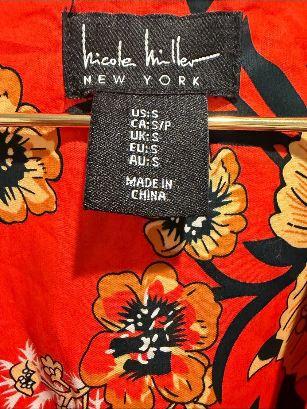 NWT Nicole Miller New York Orange Floral Dress Size Small - Picture 5 of 6